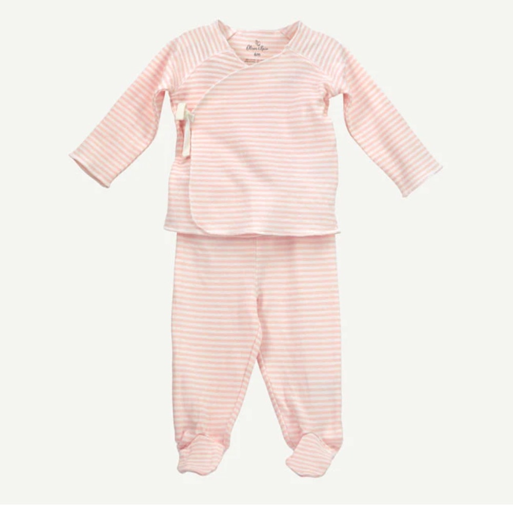 Kissy Kissy Pink Cozy Footie two Piece